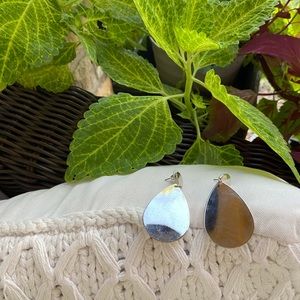 Silver tone Teardrop Earrings